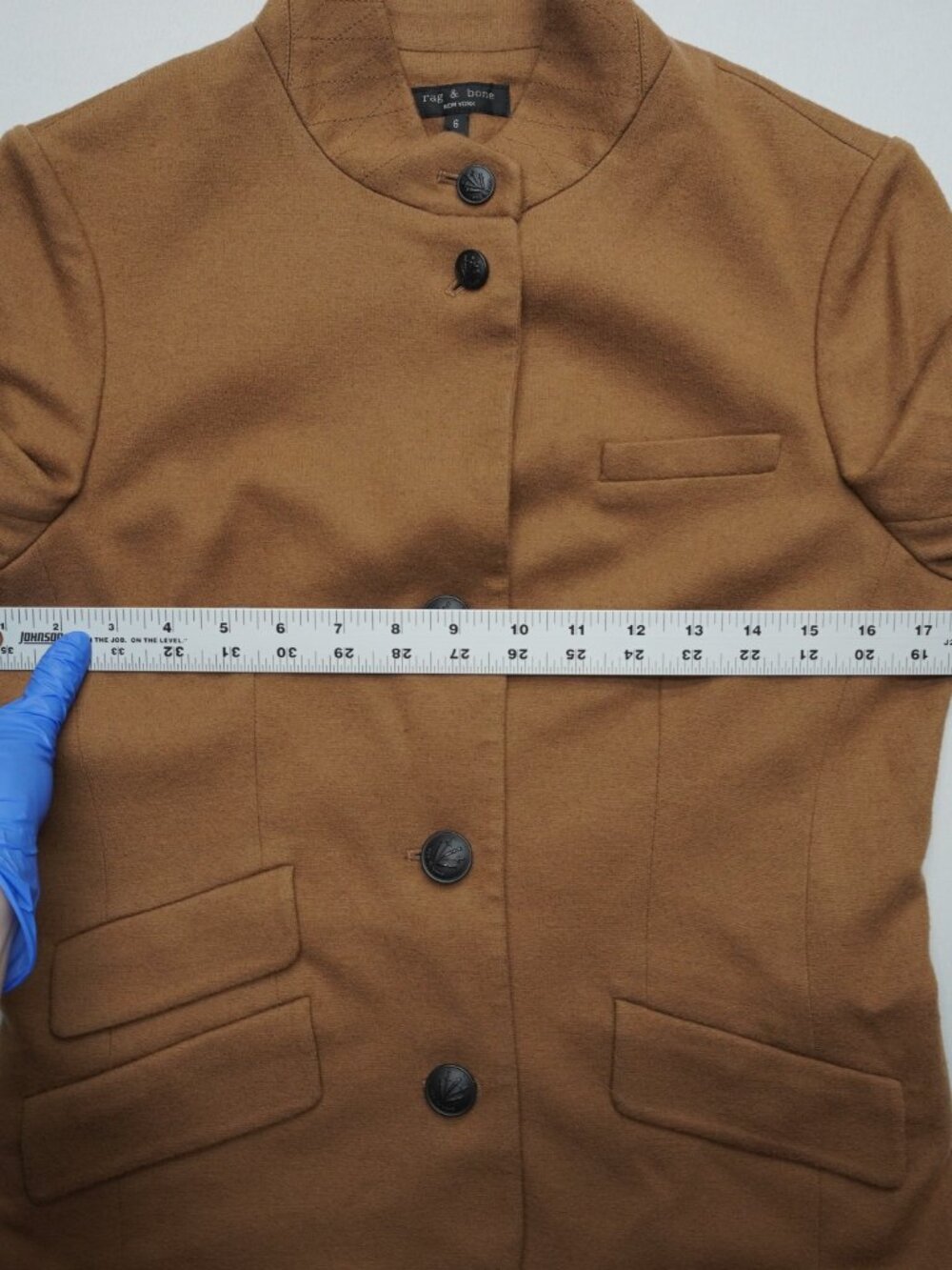 Rag and Bone Slade Wool Blazer in Dark Camel Size 6 - Picture 10 of 13